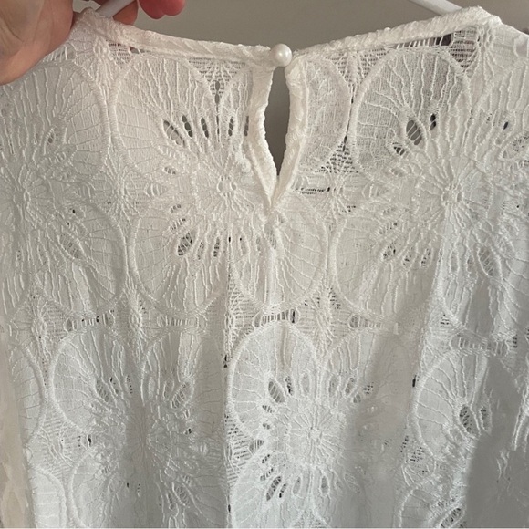 CUPSHE Elegant White Lace Blouse - Picture 4 of 4